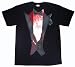 Zombie Bloody Tuxedo Costume Black T-shirt (Medium)