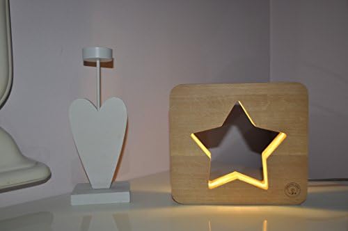 Nightlights for children Star.Table lamps for bedrooms. Bedroom baby night light. Modern nightlight bedside lighting. Nursery projector light kids gift (Pine)