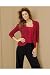 Long Cables - Textured Cable-Knit Cardigan (plus-size 3X SCARLET)