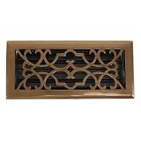 Brass Elegans 120D Satin Nickel Victorian Series 4 x 10 Victorian Series Solid Brass Decorative Floor Register Vent