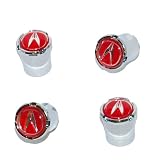 Acura Valve Stem Caps Red