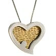 Necklace Stainless Steel Gold Designer Heart Pendant Necklace 18" by Bucasi FREE SHIPPING