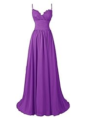 Sweetheart Chiffon Lace Spaghetti Strap Evening Dress/Bridesmaid Dress/Prom Dress/Party Dress 