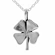 Sterling Silver Four Leaf Clover Necklace
