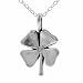 Sterling Silver Four Leaf Clover Necklace
