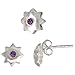Sterling Silver Matte-finish Star Stud Earrings title=