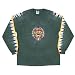 Dark Green Fire Shoulder-Long Sleeve