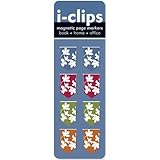 Floral Silhouette i-Clip Magnetic Page Markers (Set of 8 Magnetic Bookmarks)