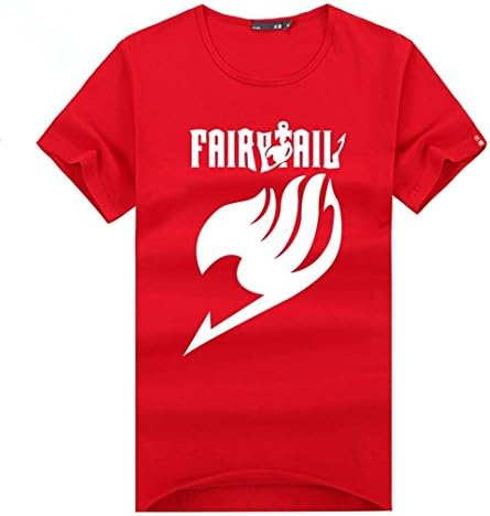 Shuihun Men's Fairy Tail T Shirt (Medium, Red)