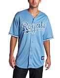 MLB Men's Kansas City Royals Alex Gordon Columbia Blue Alternate Short Sleeve 6 Button Synthetic Replica Baseball Jersey Spring 2012  (Columbia Blue, Medium)