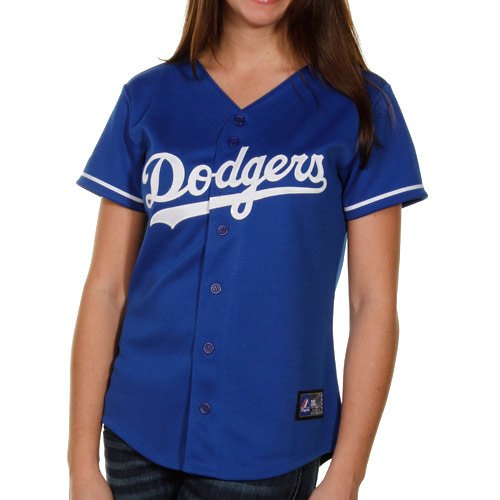 Majestic L.A. Dodgers Ladies Replica Jersey - Royal Blue (Large)