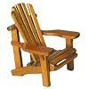 Wood Miniature Small Adirondack Chair With Natural Weathered Look 4"