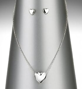 Silver Plated Heart Necklace 
