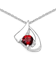 0.10 Carat Genuine Peridot Sterling Silver Pendant Necklace. 18"