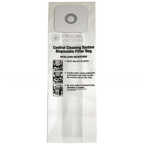 NuTone Style 391 3 Pack Central Vacuum Bags-Allergen Filtration with Closure - Fits All 6 Gallon NuTone Central Vacuums CV350, CV352, CV353, CV450, CV653,CV750; Compare to Nutone Vacuum Bag Part#391