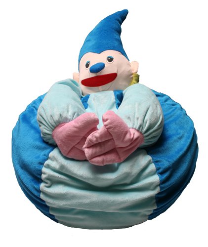 Kinzler K-11263/99 Kindersitzsack "Pierot" 60 x 80 cm, ca. 200 Liter Polystyrolk&uuml;gelchen, Fb. Bunt