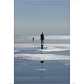 Photographic Prints of Three of the 100 iron men at Crosby Beach as part of Anthony Gormleys from Arcaid Images