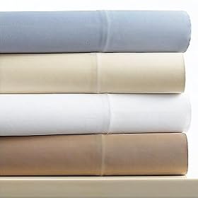 Linens Limited Microfibre Fitted Sheet, White, Double