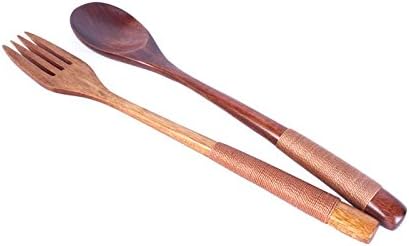 Hey Dreamer Wooden Utensil Set Fork and Spoon for Camping