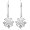10k White Gold Floral Drop Earrings (1/10 cttw, I-J Color, I3 Clarity)