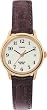 Timex Women's Easy Reader T20071 Brown Leather Quartz Watch with White Dial