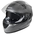Hawk ST-1150 Gun Metal Dual-Visor Full-Face Motorcycle Helmet - Size : Large