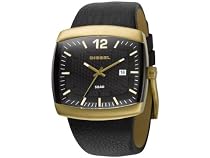 Diesel Gents DZ1205 Black Leather Strap With Black Dial Date Function