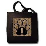 Doreen Erhardt Monogrammed Collection - Letter I Standard Cheetah Print Cat Paw - Tote Bags