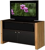 54 Contemporary Console with Teak Wood Sides and Chocolate Brown Case