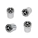 Mercedes Benz Valve Stem Caps (Black) Mercedes Benz Valve Stem Caps (Black)