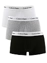 Calvin Klein White/Black/Grey 3 Pack Low Rise Trunks