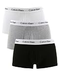 Calvin Klein White/Black/Grey 3 Pack Low Rise Trunks - Size: M