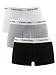 Calvin Klein White/Black/Grey 3 Pack Low Rise Trunks