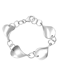 ELLE Jewelry Sterling Silver Sculptural Petals Bracelet