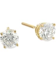 IGI Certified 18k Gold Round-Cut 4-Prong Diamond Studs (1 1/2 cttw, H-I Color, SI1-SI2 Clarity)