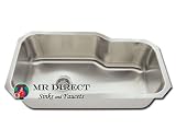 Undermount Stainless Steel Offset Single Bowl Kitchen Sink