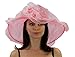 Lady Lou Two Tone Organza Derby Hat with Ruffles