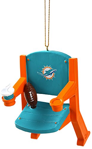 Miami Dolphins Official NFL 4 inch x 3 inch Stadium Seat Ornament Miami Dolphins Official NFL 4 inch x 3 inch Stadium Seat Ornament