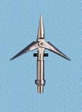 New AB Biller 6mm Double Wing Rockpoint Plated Speargun Tip