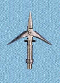 New AB Biller 6mm Double Wing Rockpoint Plated Speargun Tip