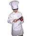 Chefskin Kids Children Chef Set : 1 Chef Jacket + 1 Chef Hat + 1 Chef Apron Beautiful Set White Costume (Xxl (Fits Kids 9-10))