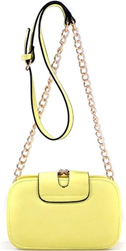 Dasein Mini Gold-Tone Chain Strap Crossbody Bag - Beige