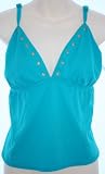 Body I.D. Women's Swimwear Separates Tankini - Turquoise - Size 16