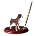 Boxer Dog Desk Set - Uncropped Ears - Brindle