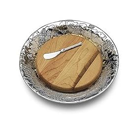 Click here to buy Wilton Armetale 821270 Mendocino Serving Tray with Cheese Board 14-in. by Wilton Armetale.