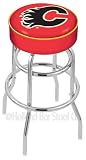 Calgary Flames 25 inch Double-Ring Chrome Bar Stool