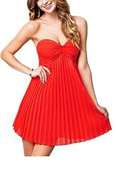 A-line Strapless Chiffon/Polyester/Spandex  Pleated Bandeau Neck Sweetheart Bridesmaid Dress  With a Bow(s)