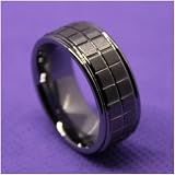 Men's Tungsten Ring Wedding Band - Boxed Design - Sizes 7 - 10 (rg 1)