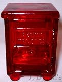 Ruby Red Glass Penny Trust Co Safe Candy Container Bank
