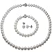 White 6-7mm AAA Cultured Pearl Strand Platinum title=